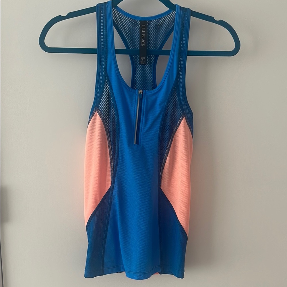 Lorna Jane Blue and Pink Tank Top